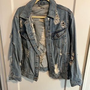 Distressed Topshop Denim Jacket